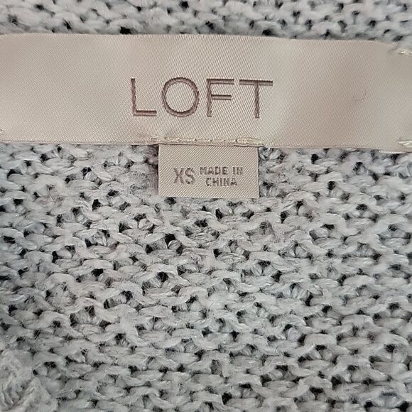 LOFT Pale Blue/Gray Sweater Size XS - Picture 4 of 4
